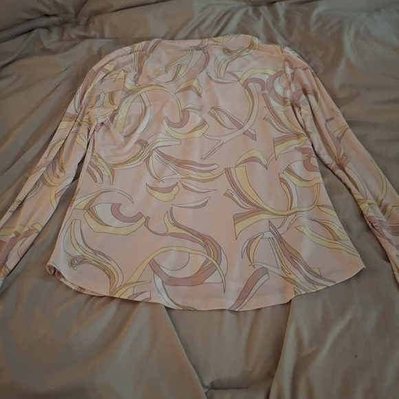 INC International Concepts Pastel Abstract Women's Blouse - Picture 7 of 7
